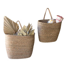 Load image into Gallery viewer, Oval Seagrass Hanging Basket - Set of 2