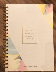 Something Wonderful is about to happen Planner