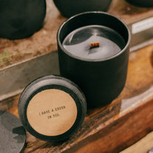 Load image into Gallery viewer, Wood Wick Matte Black Candle - 6 Sayings