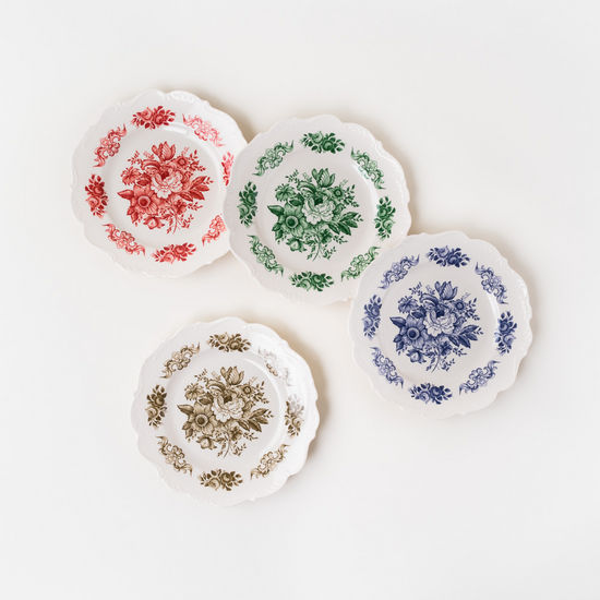 Melamine Scalloped Plate Set