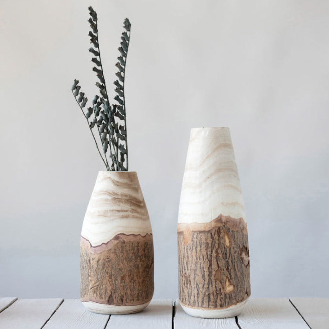 Live Edge Wood Vases - 2 Sizes