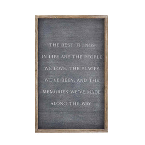 The Best Things in Life Wall Art