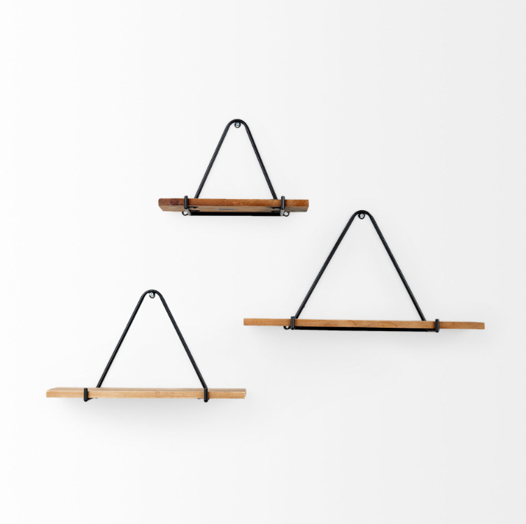 Wood Shelf with Triangle Hanger (3 sizes)