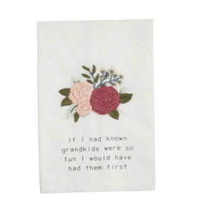 Funny “Mom” Floral Embroidered Towels (4 styles)