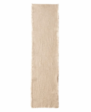 Load image into Gallery viewer, Linen Blend Table Runner with Frayed Edges (2 different colors)