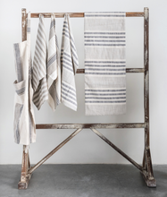 Load image into Gallery viewer, Woven Cotton Striped Table Runner