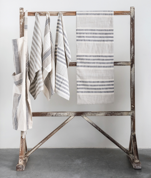 Woven Cotton Striped Table Runner