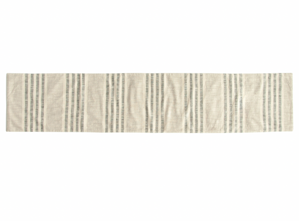 Woven Cotton Striped Table Runner