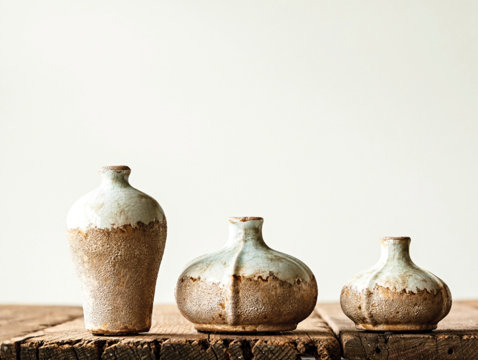 Distressed Terracotta Vases (Set of 3)