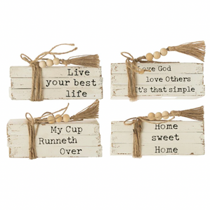 Wood Block Books with Jute Tie (2 sizes)