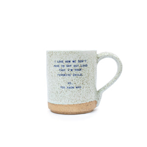 Speckled XO Quote Mugs