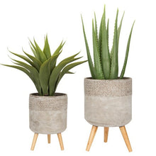 Load image into Gallery viewer, Cement and Wood Planters - 2 Sizes Available