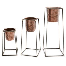 Copper Nested Pot & Stand