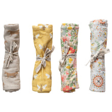 Load image into Gallery viewer, Woven Cotton Printed Burp Cloth (4 Styles)