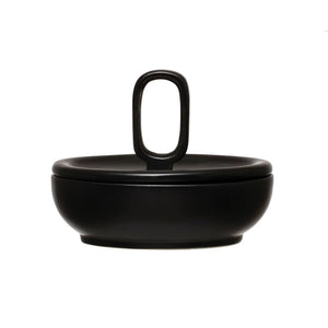 Black Bowl with Lid