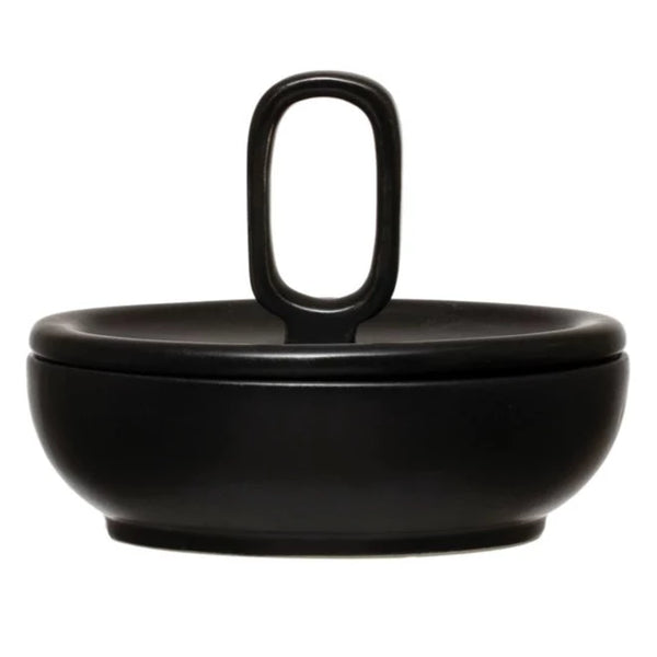 Black Bowl with Lid