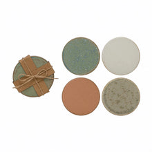 Load image into Gallery viewer, Multicolored Stoneware Coaster Set