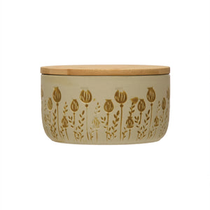 Bamboo Lid Stoneware - 4 Styles