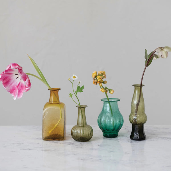 Colored Glass Vase Set