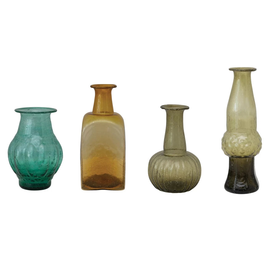 Colored Glass Vase Set