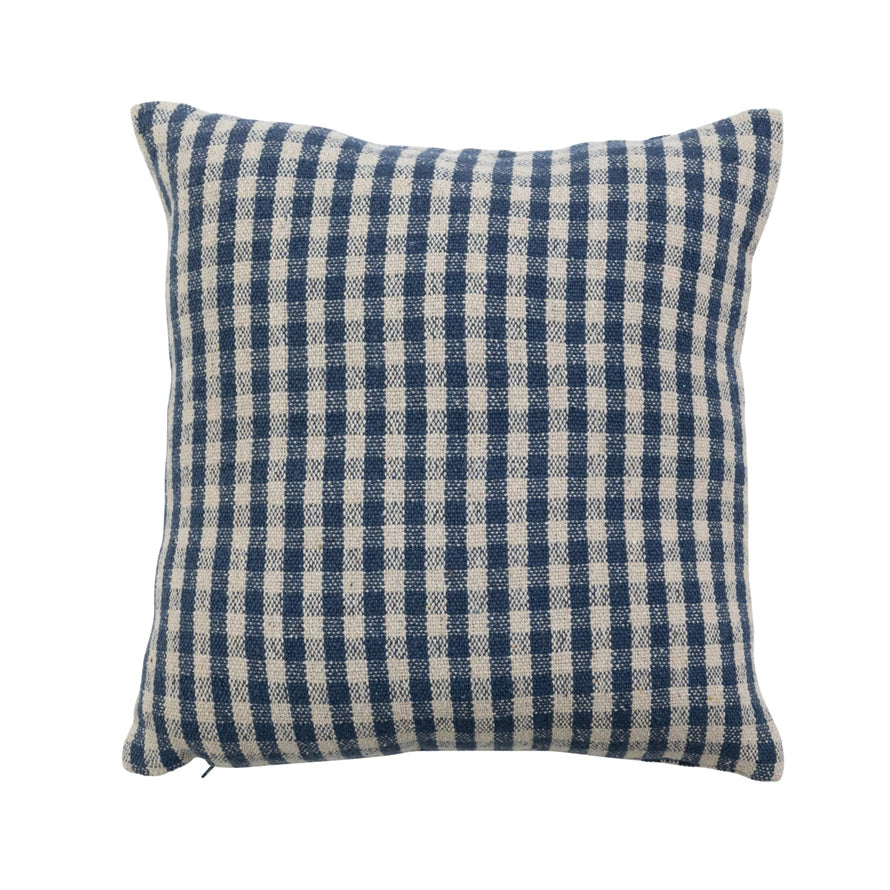 Blue Gingham Pillow