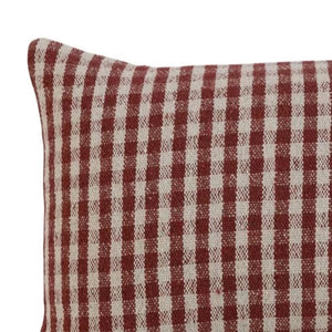 Red Gingham Lumbar Pillow