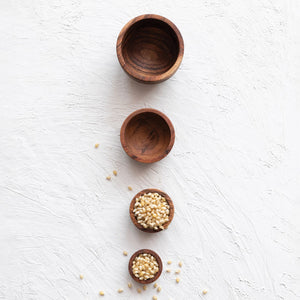 Acacia Wood Bowl Set