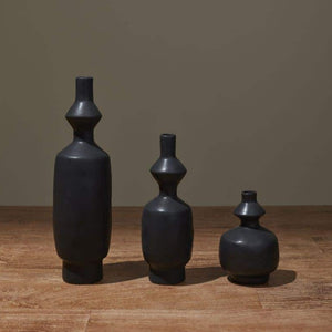 Sculptured Black Vase