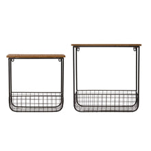 Load image into Gallery viewer, Wood &amp; Metal Basket Shelves