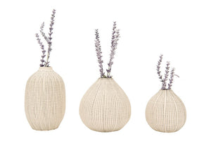 Black Dotted Textured Vases